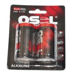 OSEL Αλκαλικές μπαταρίες LR20D ζεύγος σε blister pack